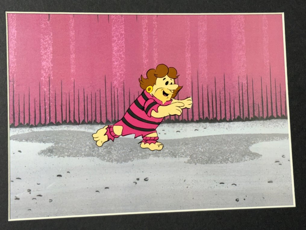 Hanna-Barbera (1960/66) - Original animation cel of Barney Rubble, with copy background - The Flintstones #2.1