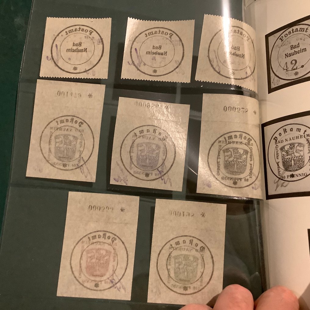 德国 - 本地邮政区 1945/1946 - Bad Nauheim：相册页上的完整区域 - 重印 - Michel #2.1