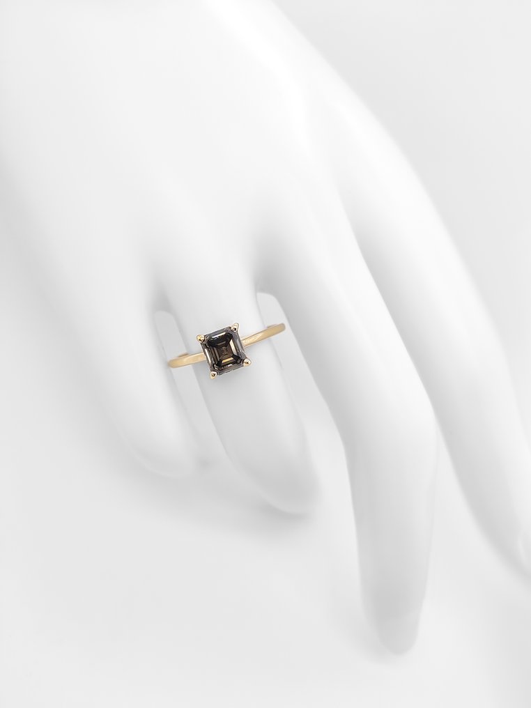 Ei pohjahintaa - Sormus - 14 kt. Keltakulta -  1.03ct. tw. Timantti (Luonnonvärinen) - IGI Certificate #3.2