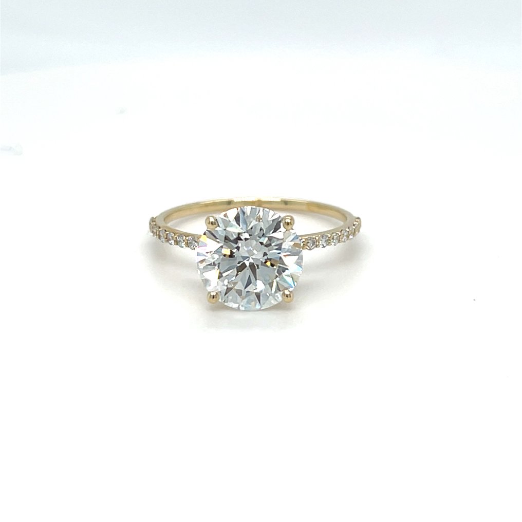 沒有保留價 - 戒指 - 14 克拉 黃金 -  1.18ct. tw. 鉆石 (實驗室培育) - 鉆石 #1.0