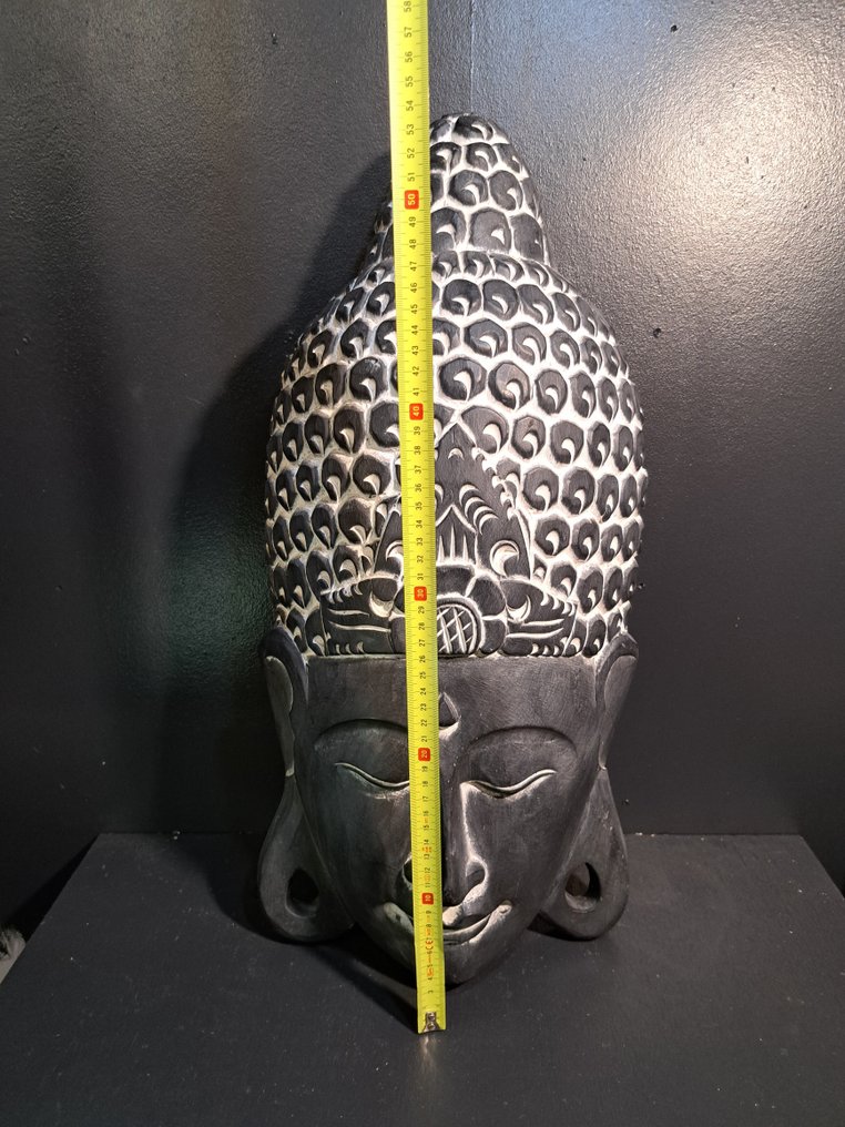 Groot!! Boeddha hoofd - Escultura - Indonésia  (Sem preço de reserva) #3.2