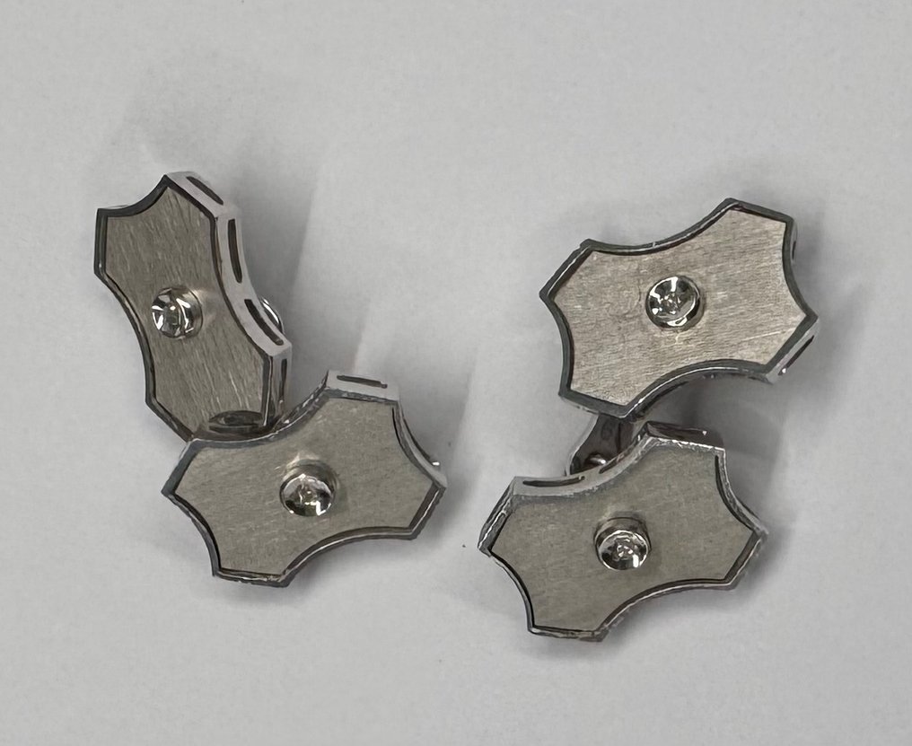 Cufflinks - 18 kt. White gold - With Brillantini Huit Huit #1.0