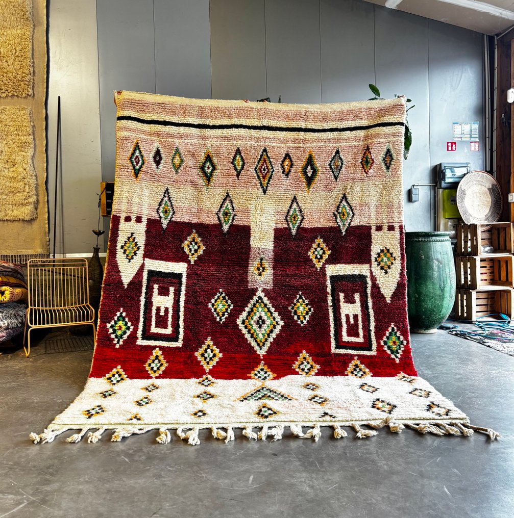 Μαροκινό χαλί Boujad από φυσικό μαλλί – Χειροποίητο χαλί Μπερμπέρ – Σε καινούρια κατάσταση. - Χαλί - 300 cm - 220 cm - Χειροποίητο χαλί από μαλλί #1.0