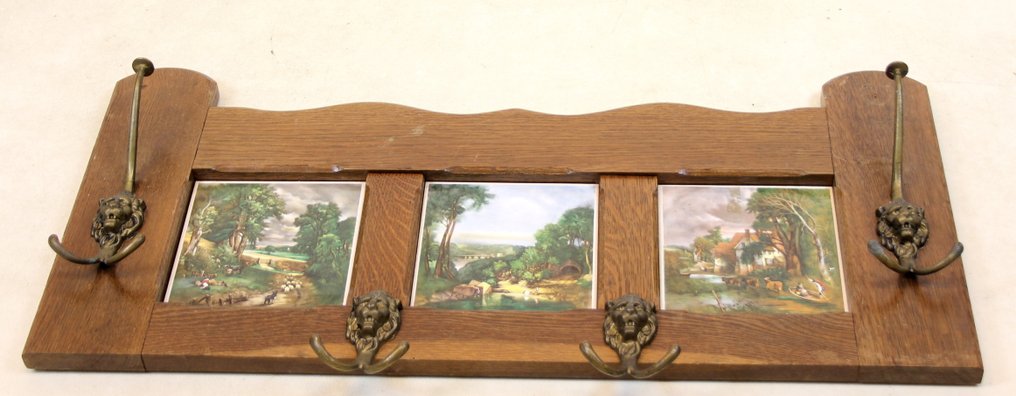 Knagerække - Træ, Keramik, Messing #1.0