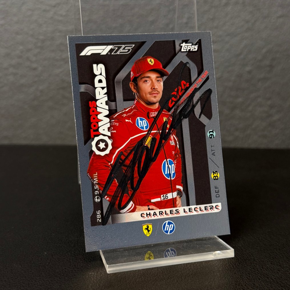 Ferrari - Charles Leclerc - 2025 - Topps Awards 283 - Signed  #1.0