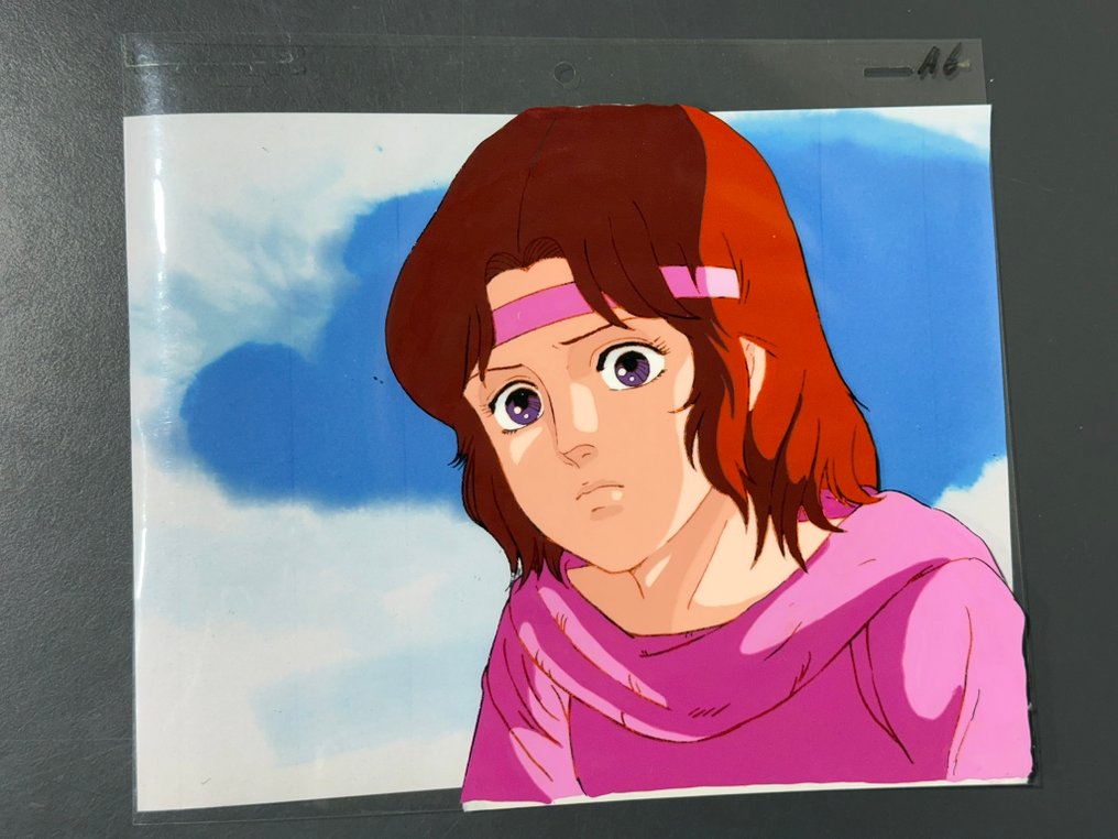 Toei Animation - Originalanimationscel av Lin (Rin), med kopierad bakgrund - First of the North Star (1984/87) #1.0