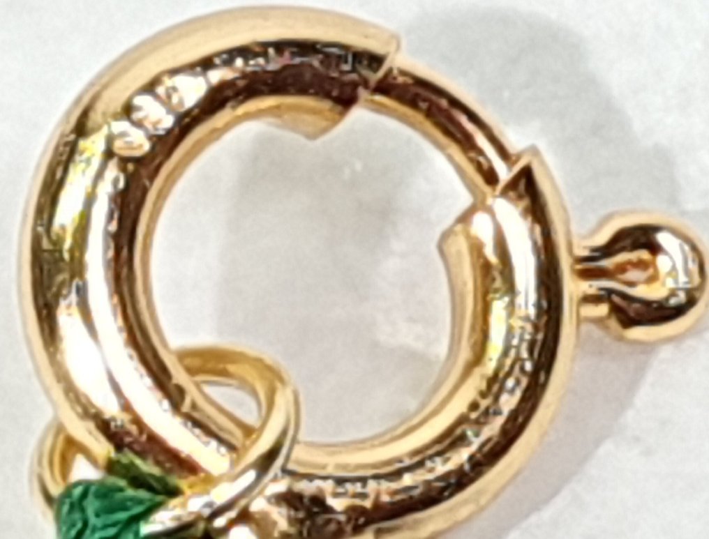 Εσμεράλντα - Cruz San Benito - Προστασία από το Διάβολο - Κλείσιμο ασημένιο 925 με επίστρωση χρυσού. - Κολιέ #4.3