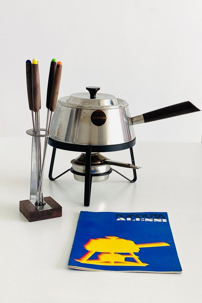 Alessi - Mazzeri & Vitale - Illallisastiasto - Fonduta Bourguignonne - Teräs, Puu, Metalli #1.0