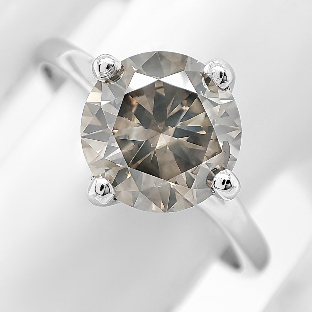 沒有保留價 - 戒指 - 14 克拉 白金 -  2.03ct. tw. 鉆石 (天然彩色) - IGI 证书 #2.1