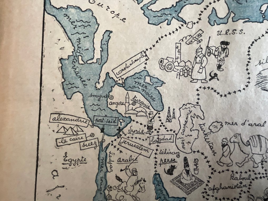 Petit vingtième 1 décembre. 1932 - avec la fameuse «  carte du voyage de Tintin en Asie » - 1932 #4.3