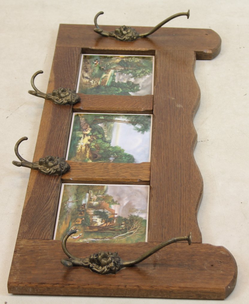 Knagerække - Træ, Keramik, Messing #3.2