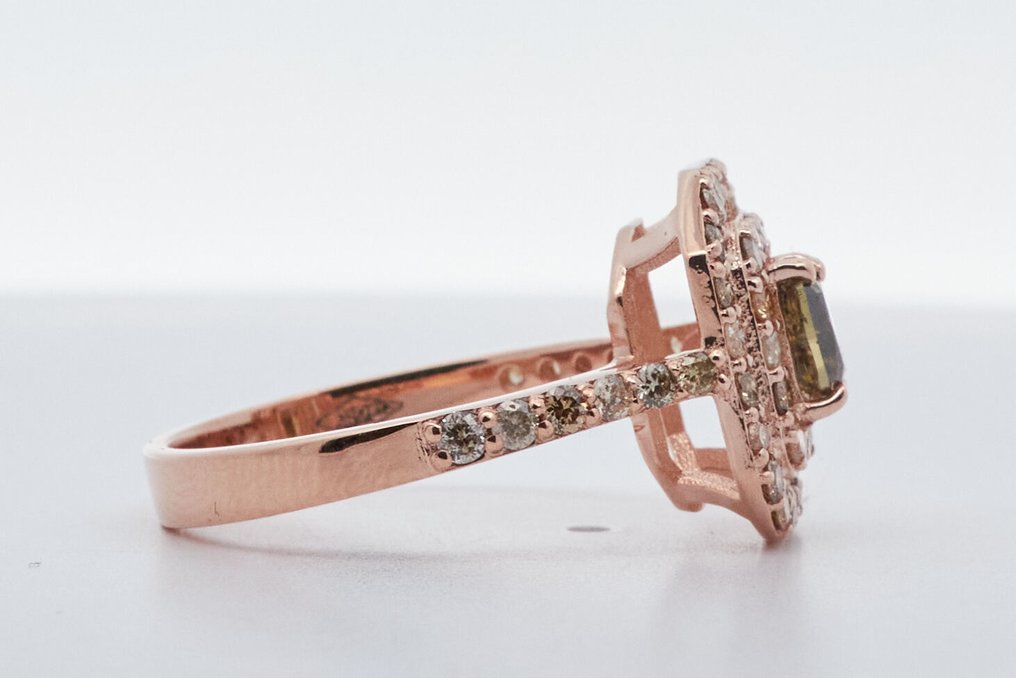 沒有保留價 - 戒指 - 14 克拉 玫瑰金 - 1.20ct. tw. 鉆石 (天然彩色) #2.1