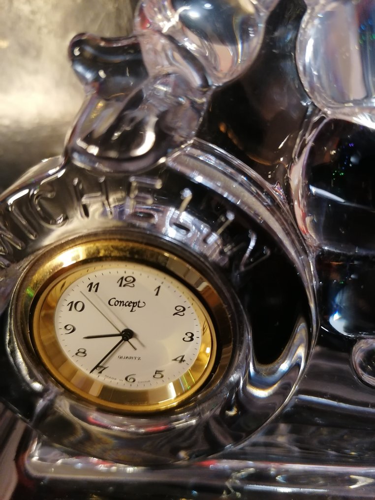 支架时钟 - Cristal d'Arques -  现代 水晶 - 1990-2000 - Bibendum 水晶钟表 #3.2