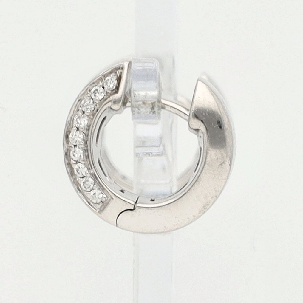 Σκουλαρίκια - 14 καράτια Λευκός χρυσός Διαμάντι (Φυσικό)  #2.1