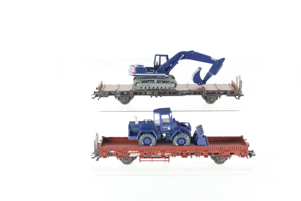 Märklin H0 - 45081 - Set di vagoni merci di modellini di treni (1) - Set di carri a due pezzi 'Technisches Hilfswerk' - K.Bay.Sts.B #1.0