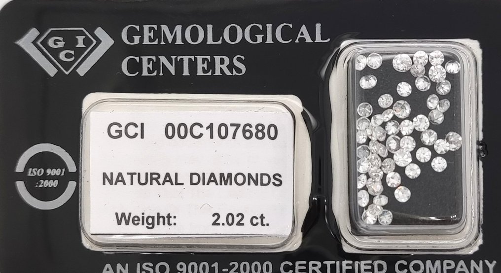 χωρίς τιμή ασφαλείας - 53 pcs Διαμάντι  (Φυσικό)  - 2.02 ct - Στρογγυλό - D (άχρωμο), E - VVS1 - Gemmological Centre Israel (G.C.I.) - Single Cut #3.2