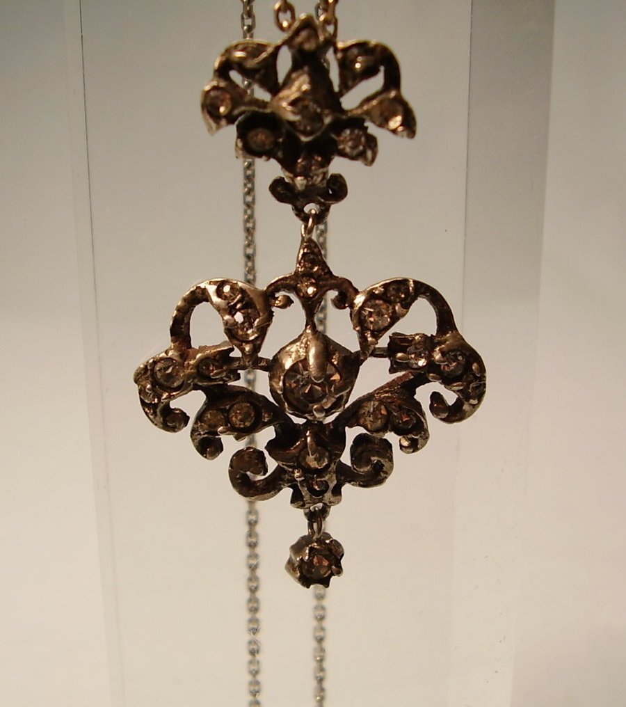 Senza prezzo di riserva - Collana con ciondolo Argento -  1.80ct. tw. Quarzo - Pendenti barocchi con ganci #3.2