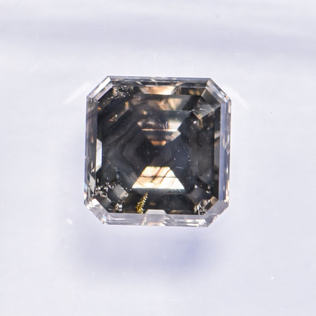没有保留价 - 1 pcs 钻石 (天然色彩的) - 1.35 ct - 祖母绿 - Fancy deep 稍帶綠色的 灰色 - SI2 微内含二级 - 国际宝石研究院(IGI) - VG VG #4.3
