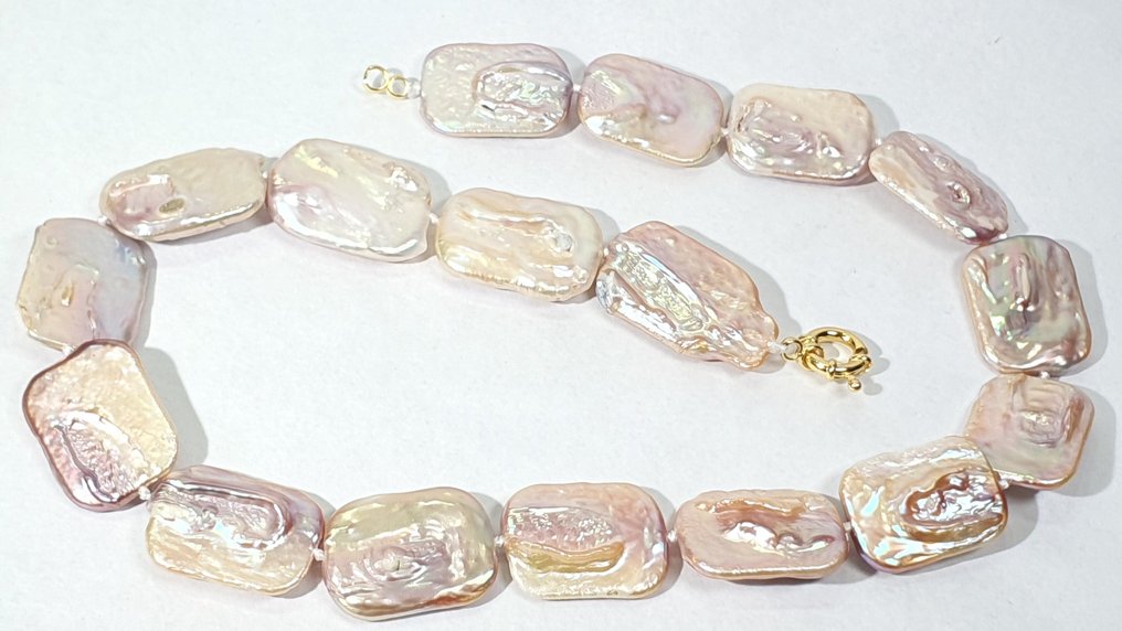 自然色调珍珠 - 巨大 - 非常特别的 - 圣者的荣耀国度 - 银 - 頸鏈 #2.1