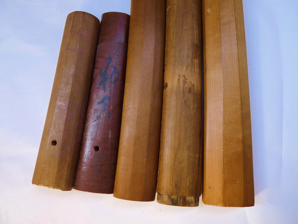 二战军用长刀、脇差、3个白鞘和2个柄套套装 - 日本 #3.2