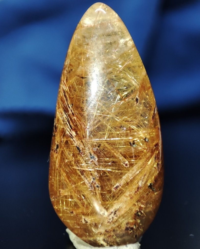 Cristal de quartzo rutilado natural, muito raro e bonito, com ouro natural. Amostra - Frete Grátis- 5.21 g #1.0