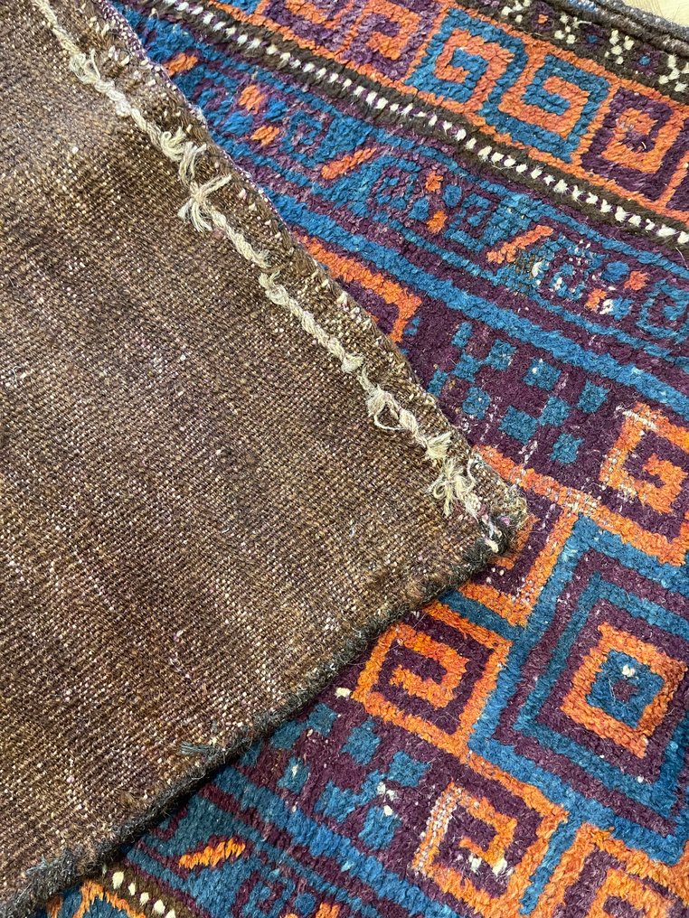 复古 Beloudj - 墙面装饰 - 手工编织 - 部分手工织造 - 地毯 - 100 cm - 68 cm #4.3