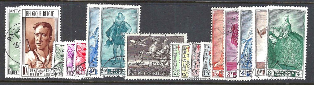 Belgium 1946/1951 - Selection of complete series from the period 1946-1951. #3.2