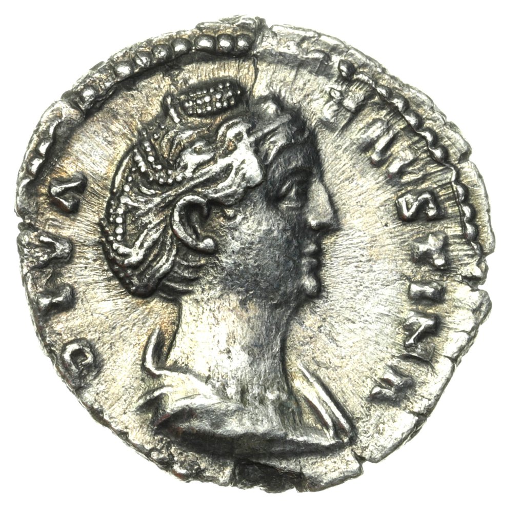 Rooman imperiumi. Faustina I († 140/1 aaj.). Denarius (Aeternitas). Struck under Antoninus Pius, Rome mint after 141 AD.  (Ei pohjahintaa) #1.0