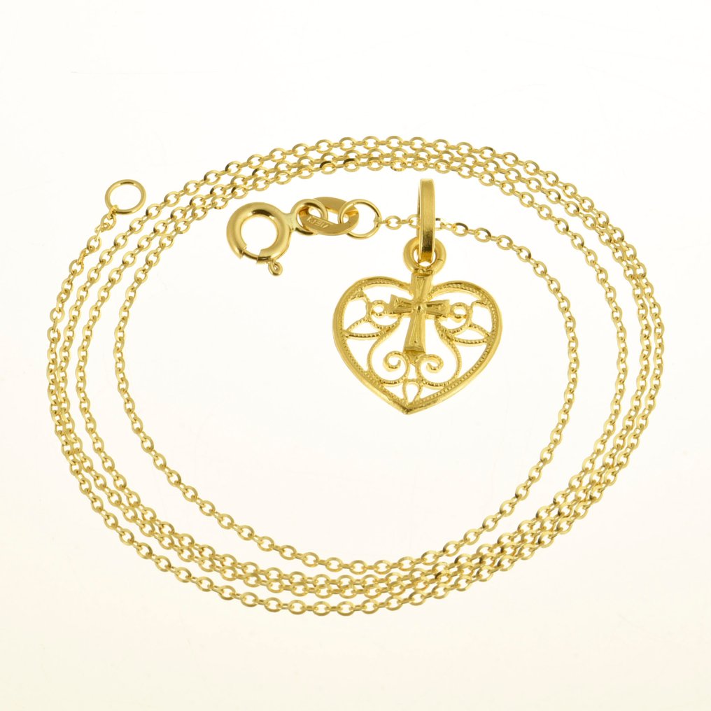 Collier avec pendentif - 18 carats Or jaune #1.0