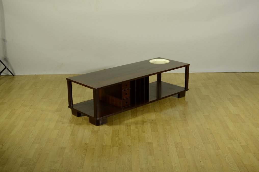 Table basse - Teak - porte-revues & cendrier #4.3