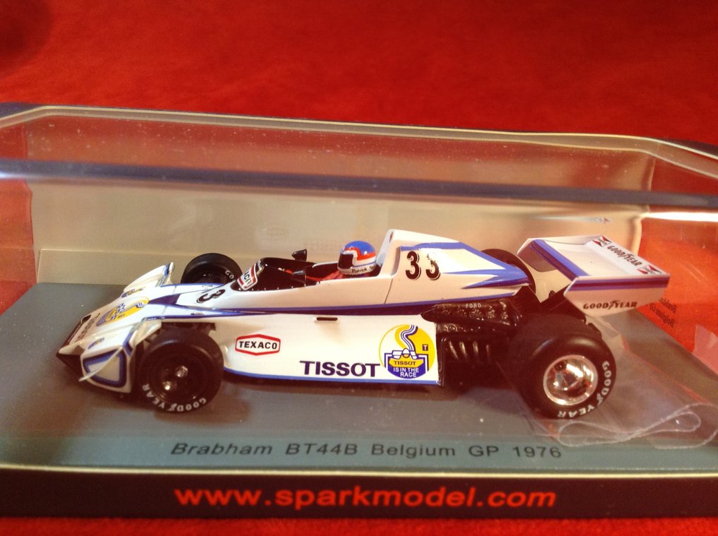 Spark 1:43 - 模型赛车 - ref. #S7101 Brabham BT44B Cosworth F.1 Team RAM "Tissot" Belgian GP 1976 #33 Patrick Neve - 卓越品质——限量版——如今难得一见 #1.0