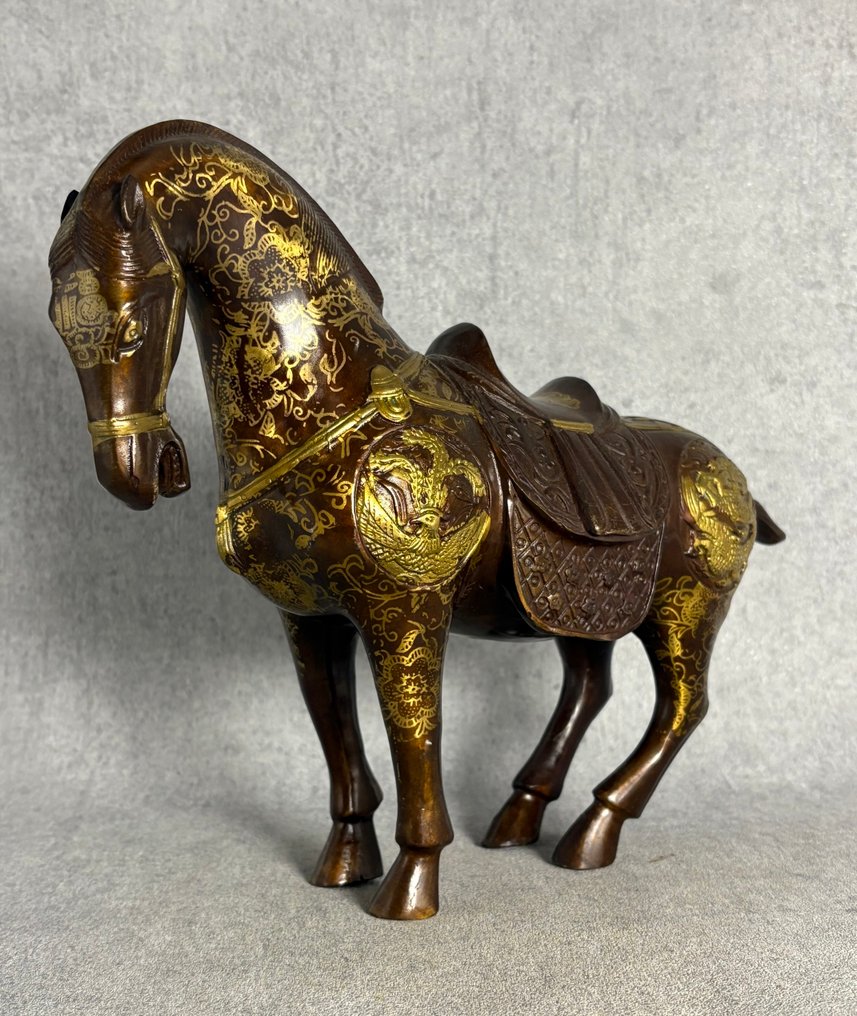 Groot Tang-Stijl Paard - 黄铜色 - 中国  (没有保留价) #1.0
