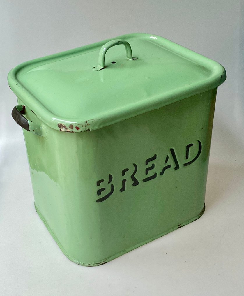 Broodmand - Emaille, Staal - Engelse Broodtrommel #1.0
