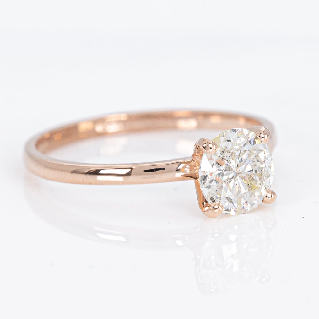 Sem preço de reserva - Anel - 14 K Ouro rosa -  1.02ct. tw. Diamante (Natural) - GCI #4.3