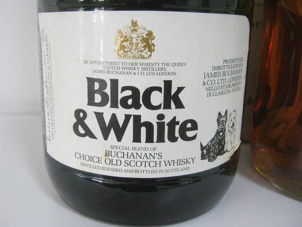 Black & White + Cluny 5 years old  - b. 1970s - 2 Litres - 2 bottles #3.2