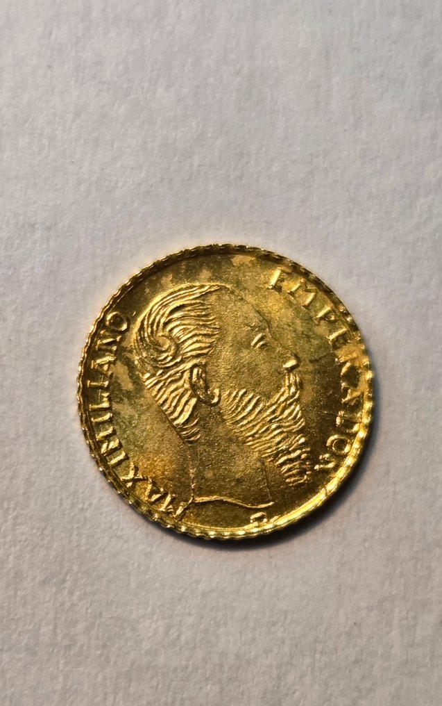 Mexico. La moneta un Peso "or fantaisie" di Massimiliano I del Messico, datato 1865  (No reserve price) #2.1