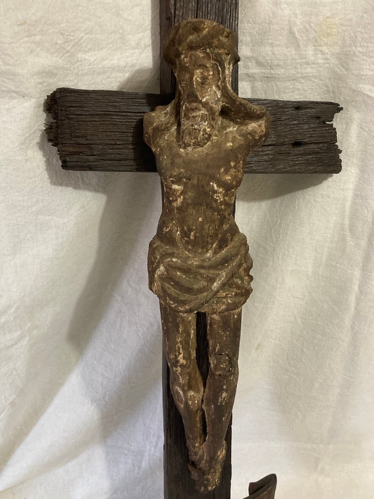  Crucifixo - 70 cm - final do século XVII início do século XVIII - Christ en Croix  #1.0