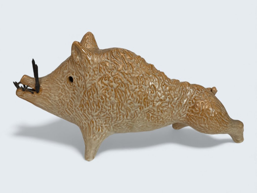 Alvino Bagni (1919-2009) per Raymor - 雕刻, Cinghiale - 20 cm - 陶瓷 #4.3