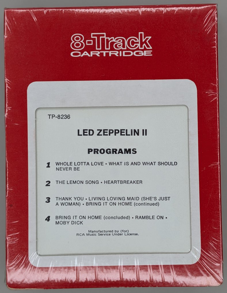Led Zeppelin - Led Zeppelin II - Rare still sealed 	8-Track Cartridge - 8-spårigt band - 1970 #1.0