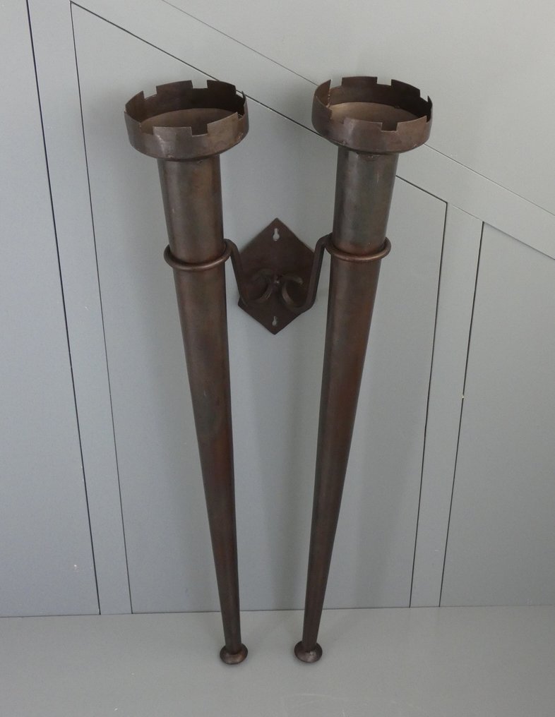 Κηροπήγιο Τοίχου κανδήλα, Τοίχου φακός (97 εκ.) - Σίδερο - Ντουέτο #3.2