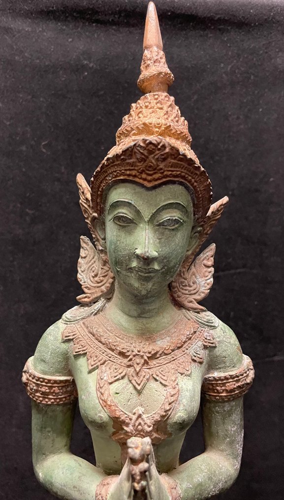 Bronzen  vrouwelijke tempelwachter. - 塑像 - 泰国 #1.0