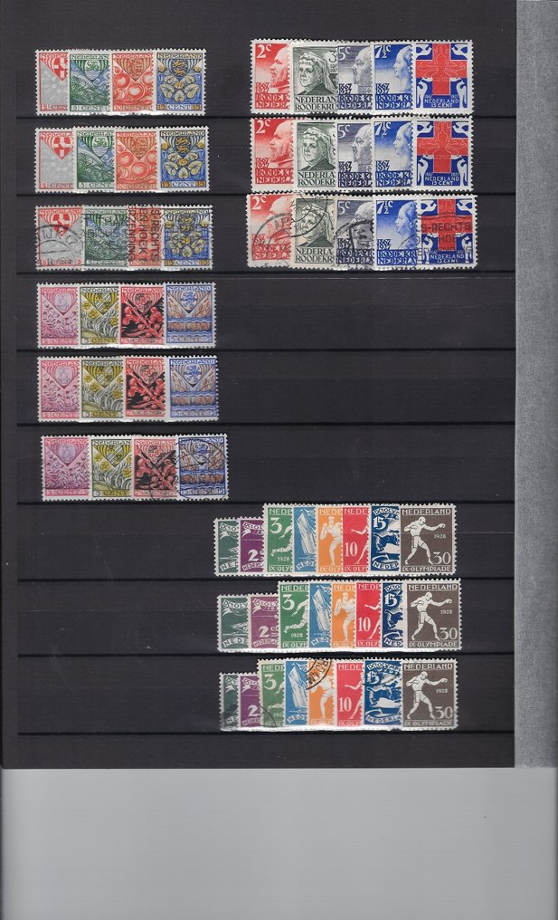 荷蘭 1907/1940 - 40枚完整的邮票系列，未使用且已盖邮戳，起始年份为1907年。 #1.0