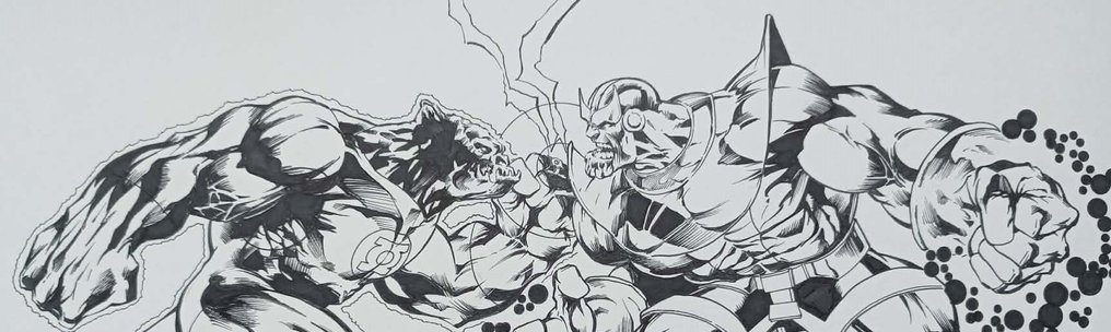 MC Wyman - 1 Original drawing - Thanos - Thanos vs Kilowog - 2011 #3.2