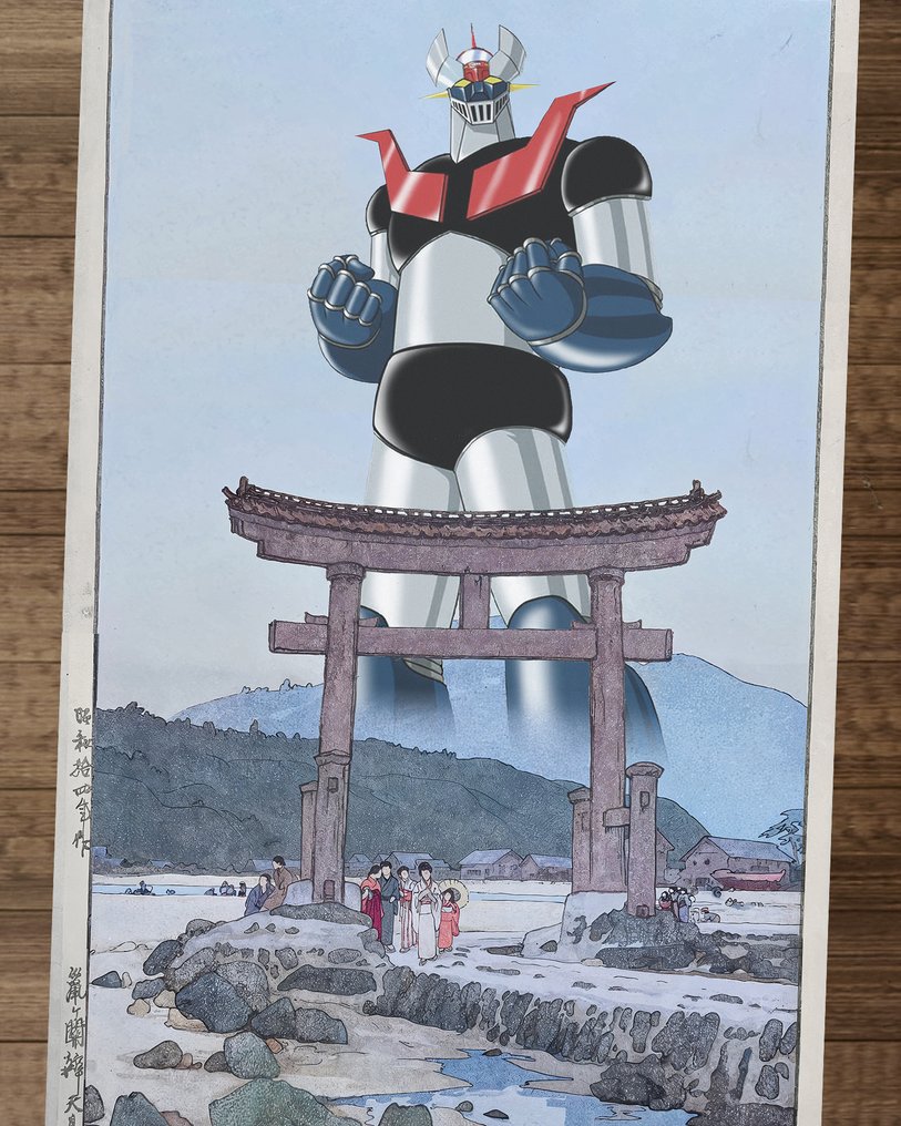 Kodo88 Giclée - Mazinger Z at Benten Shrine 弁天のマジンガー – Limited Edition (8/10) – Hand Signed #1.0