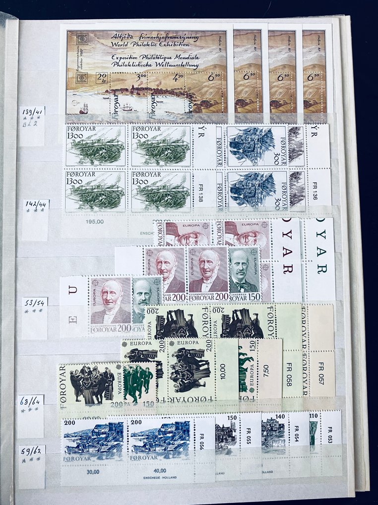 世界  - 收藏 / 调查员：法罗群岛和奥兰，此外包括完整的纸张。 #4.3