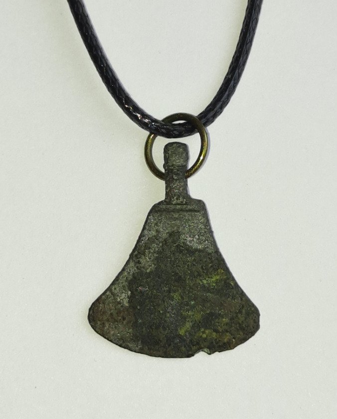 Viking Era Bronze amulet in the shape of a Viking Age axe.Excellent condition. (No reserve price) #1.0