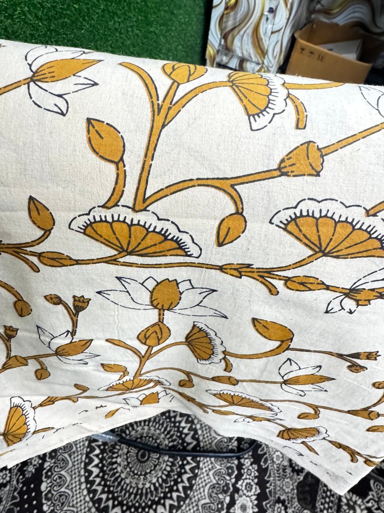 奢华棉质面料 - 室內裝潢織物  - 500 cm - 110 cm - 棉质花卉面料 #3.2