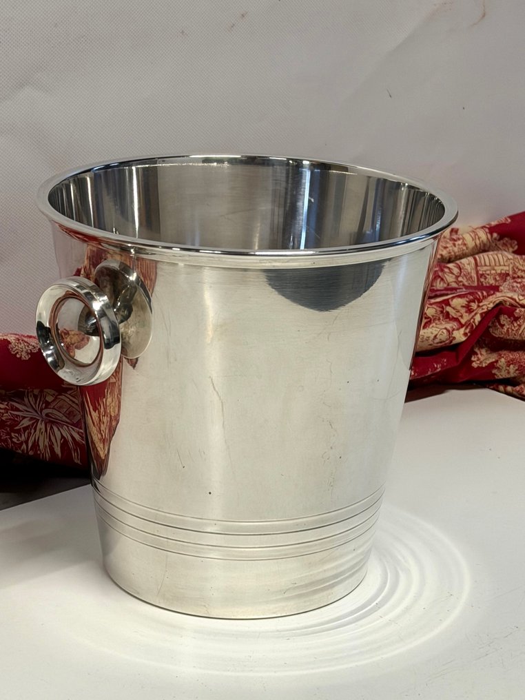 SAINT MÉDARD - 香檳冷卻器 - Le CHARDON,冰桶 -1930年代 - 鍍銀 - 独家,镀银 #1.0