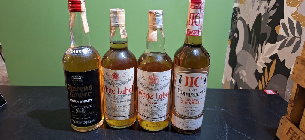 Queens Corner 15yo + White Label + High Commissioner 8yo  - 70cl, 75cl - 4 μπουκαλιών #1.0