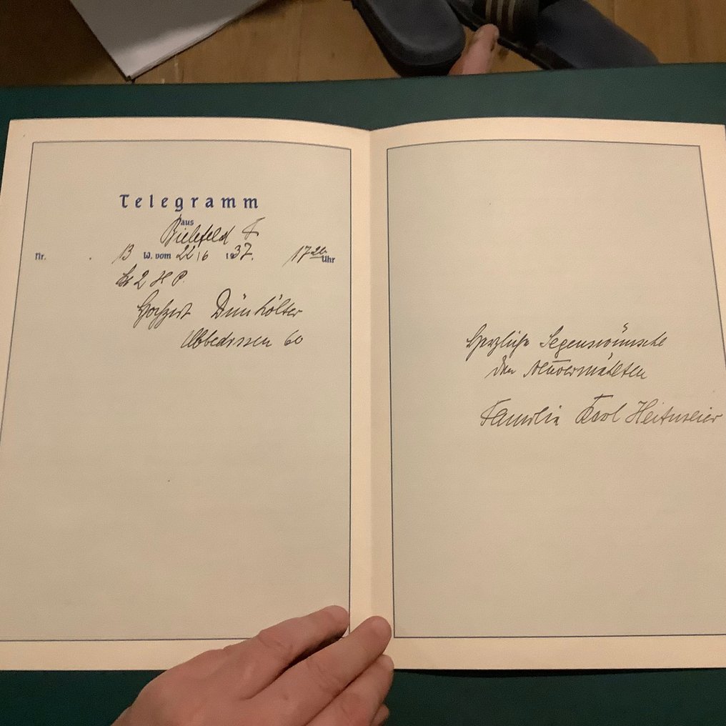 Duitse Rijk 1936 - Telegram met zijljacht - Michel #1.0